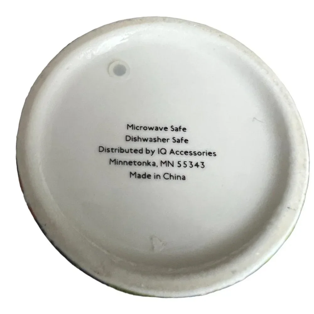 Blue Floral Double Walled Insulated Ceramic Travel Tumbler Pencil Holder READ - Picture 7 of 9